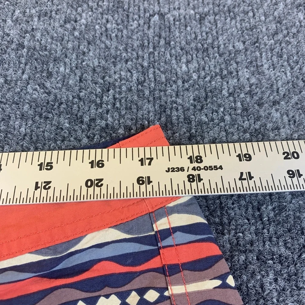 Patagonia Wavefarer Board Shorts Mens 34 Blue Orange Geometric Wave